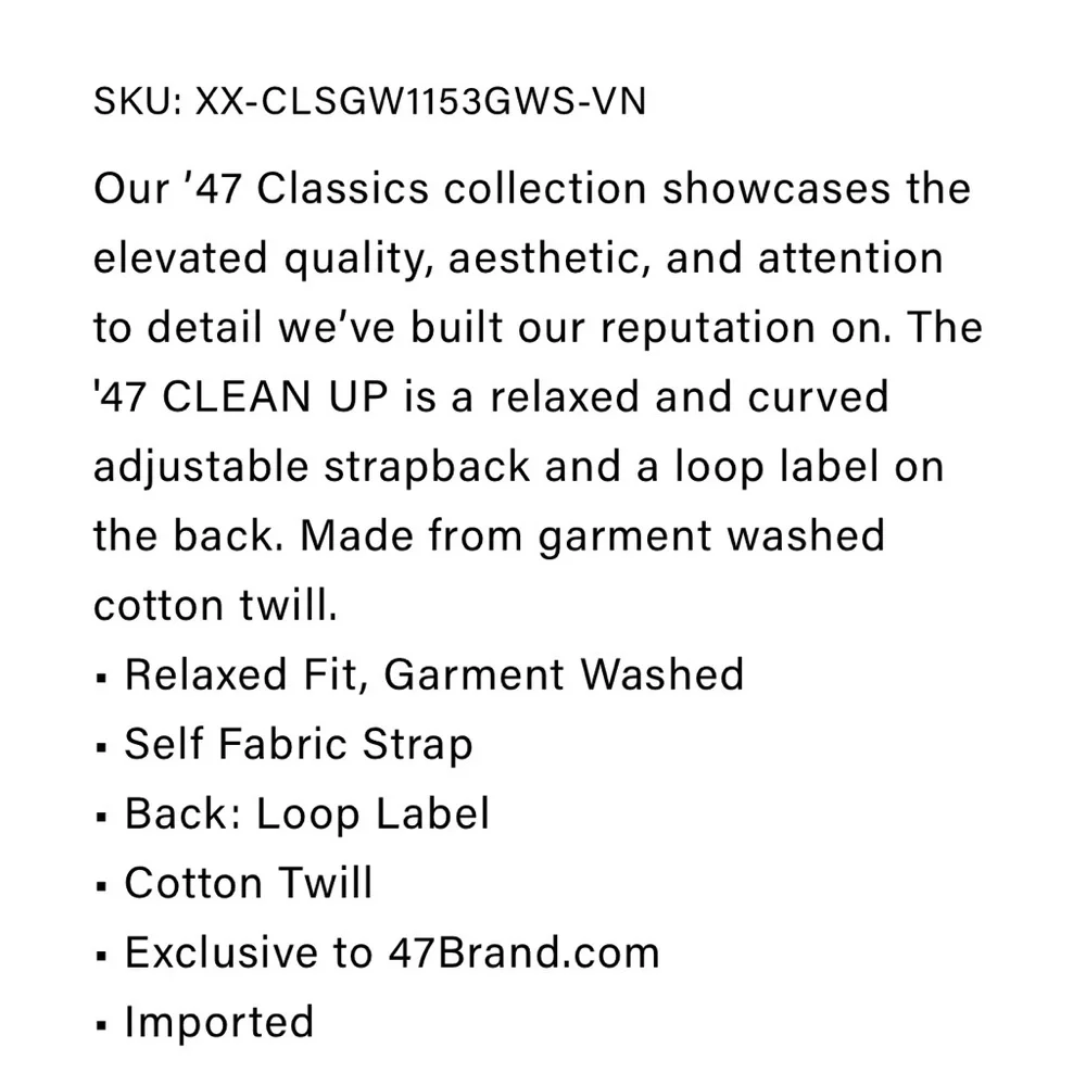 BLANK '47 CLEAN UP (No Logo - Unisex) - Picture 6 of 6